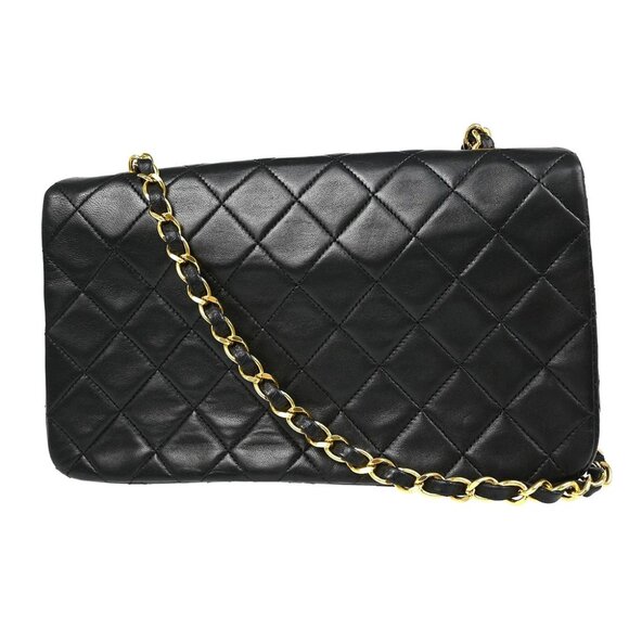 Chanel Black Lambskin Turnlock Small Full Flap Shoulder Bag XX07071 - Picture 2 of 7